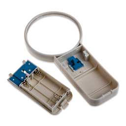 Carson Illuminated Handheld LED Lighted Magnifier - 3"Dia. (Battery compartment open)