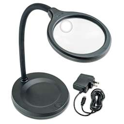 Carson DeskBrite 300 LED Magnifier (Shown with wall adapter)