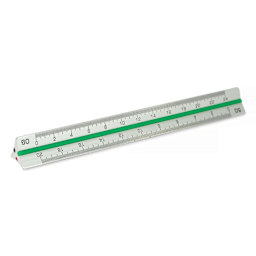Alvin Triangular Shaped Engineer Scale - 4", 1:50 side