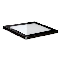 Gagne Porta-Trace LED Light Panel - Dimmable, 9" x 12", Black, side angled view of light panel