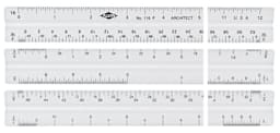 Alvin Scholastic Triangular Scale - White, Architectural, 12" - all three sides