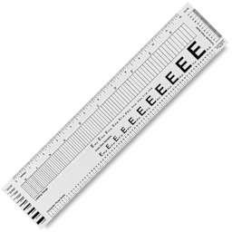 Westcott Flexible Typesetter's Ruler - Angled ruler with markings of various scales and type sizes