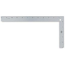 Fairgate Aluminum Mini L-Square - Reverse side showing measurement from center