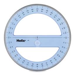 Helix Full Circle Protractor - Top view of Protractor showing measurements
