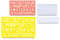 Helix Lettering Guide Value Pack - Standard Font Guides shown