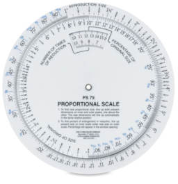 Westcott Proportional Scale - Top view of Medium 6" scale