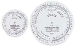 Westcott Proportional Scale - Top view of Small and large Scales 
