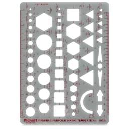 Pickett Arrows and Shapes Templates - Front view of General Purpose Inking Template