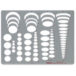 Chartpak Pickett Ellipses Templates - front view of 4-in-1 Ellipse Template