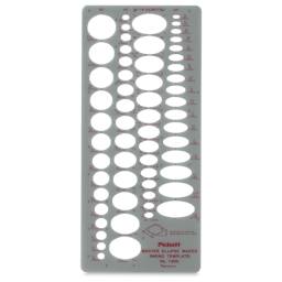 Chartpak Pickett Ellipses Templates - front view of Isometric Master Ellipse Template