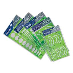 Westcott Ellipse Template - Set of 5 - individually wrapped templates fanned out