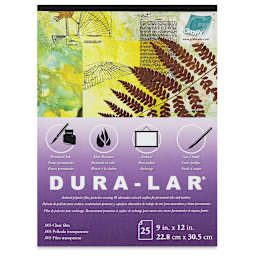 Grafix Dura-Lar Clear Acetate Alternative - Cover of 9" x 12" pad shown
