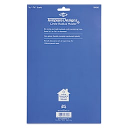Alvin Templates - Circle Radius Master, 5-1/2" x 11-1/2", back of packaging