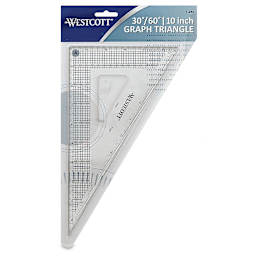 Westcott Gridded Triangle - 10", 30-60 Degree - front of packaging
