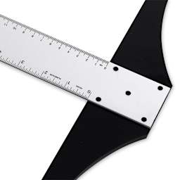 Alumicolor Steel Edge Point T-Square - 36", Silver - close-up