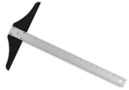 Alumicolor Standard T-Squares - Side view showing plastic head and calibrations