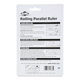 Alvin Rolling Parallel Ruler - 6" back of package