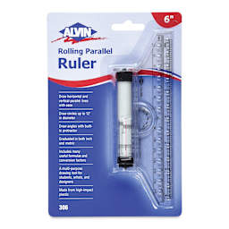 Alvin Rolling Parallel Ruler - 6" in package