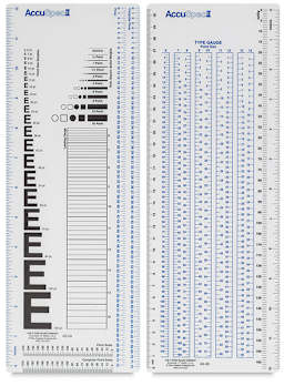 AccuSpec II Designers Ruler Set - 2 component Rulers shown upright