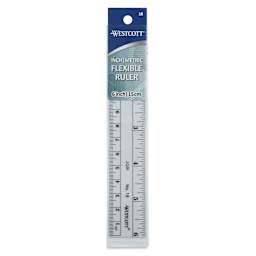 Westcott Flexible Inch/Metric Ruler - 6", Inch/Metric (in package)