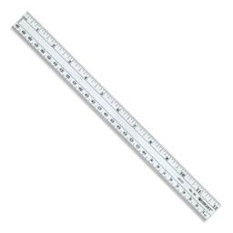 Flexible Inch/Metric Ruler - Angled top view of 12" ruler