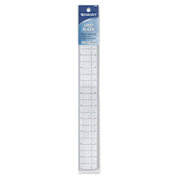 Westcott Grid Ruler - 12" Clear Plastic Grid Ruler in package