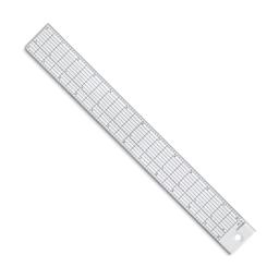 Westcott Grid Ruler - 12" Clear Plastic Grid Ruler shown at angle
