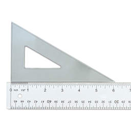 Westcott Professional Triangle - 6", 30-60 Degree - next to ruler