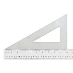 Westcott Professional Triangle - 10", 30-60 Degree - next to ruler