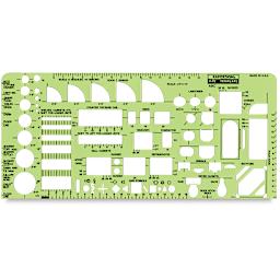 Chartpak Rapidesign Architectural Template - ABC, 1/4"