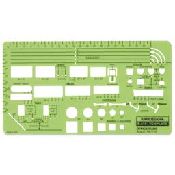 Chartpak Rapidesign Architectural Template - Office Plan, 1/8"