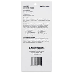 Chartpak Rapidesign Architectural Template - House Furnishings, 1/8"