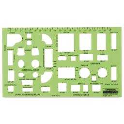 Chartpak Rapidesign Architectural Template - House Furnishings, 1/8"