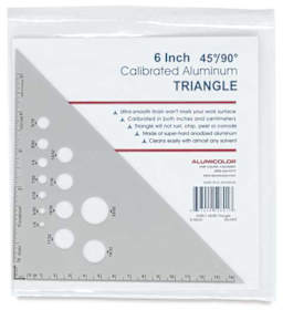Aluminum Triangles 6" 45/90 Degree  Front view of Package