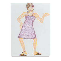 Poseable People Stencil - Stencil person filled in as woman with hand on hip