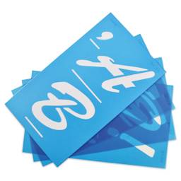 Westcott BetterLetter Plastic Letter Stencils - 4", Capital Only, Brush (out of packaging)