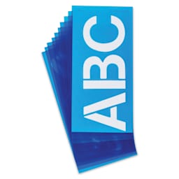 Westcott BetterLetter Plastic Letter Stencils - 3", Capital Only, Helvetica (out of packaging)