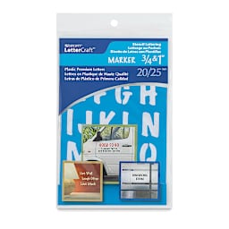 Westcott BetterLetter Plastic Letter Stencils - 3/4" & 1", Capital and Lower Case, Marker