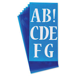 Westcott BetterLetter Plastic Letter Stencils - 2", Capital and Lower Case, Nueva (out of packaging)