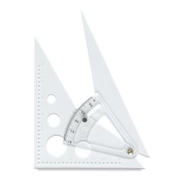 Westcott Adjustable Triangles - Top view of adjustable triangle open to 30 degree angle