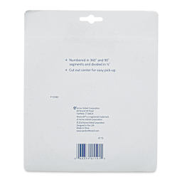 Westcott Circle Protractor - 6" (back of packaging)