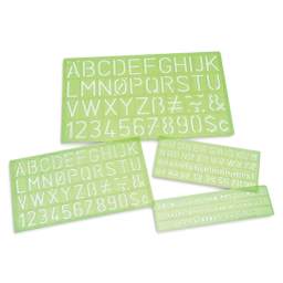 Alvin Lettering Stencils - Set of 4
