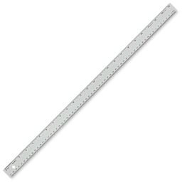 Alumicolor Non-Slip Straight Edge Ruler - Angled view of 24" ruler
