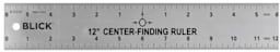 Blick Center Finding Ruler - Closeup of center of ruler 