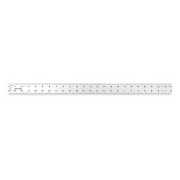 Blick Aluminum Non-Slip Ruler - 24" (out of packaging, front)