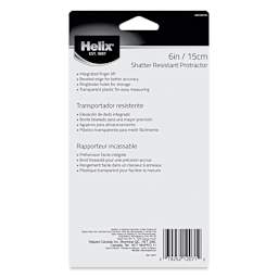Helix Shatter Resistant Protractor - 6", back of packaging