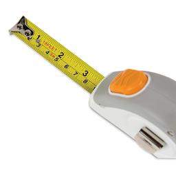 Fiskars DIY Tape Measure - Angled view of Tape Measure showing locking mechanism
