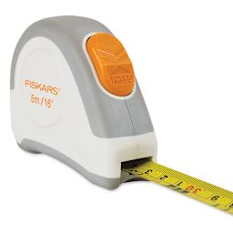 Fiskars DIY Tape Measure - Angled view of Tape measure with tape released
