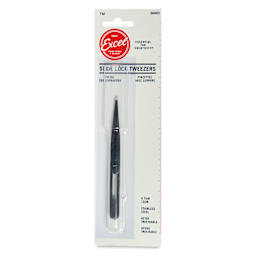Excel Blades Slide Lock Pointed Tweezers - front of packaging