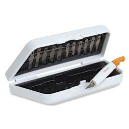 Fiskars Craft Knife Kit - Medium-Duty Kit open with Knife removed from tray